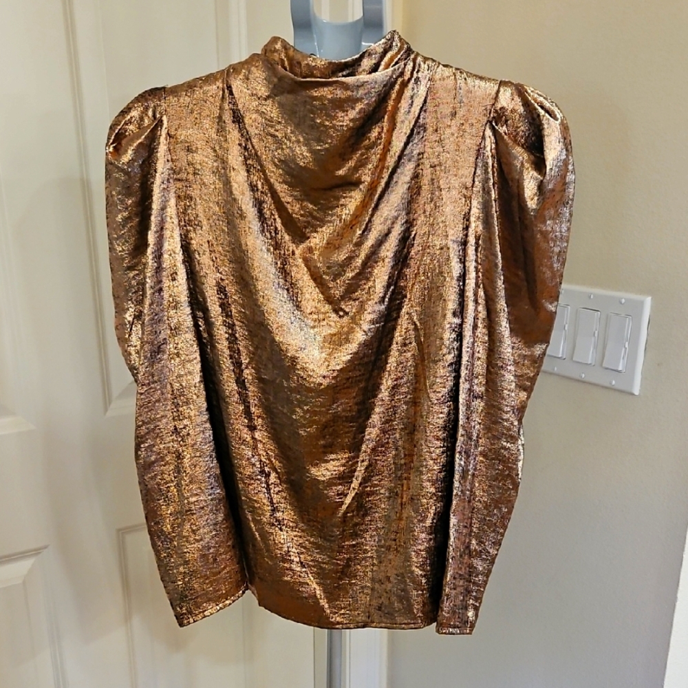 Future Collective Metallic Gold Top S